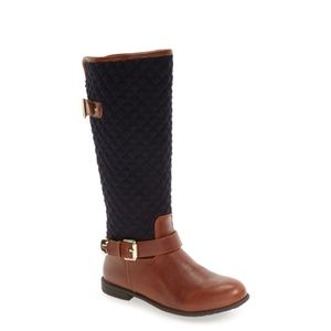 Tommy Hilfiger ‘ Andrea’  faux leather quilted  riding boots
